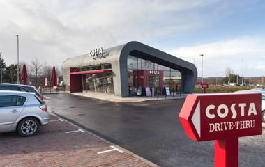 Costa Coffee drive thru is open for business